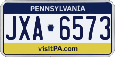 PA license plate JXA6573