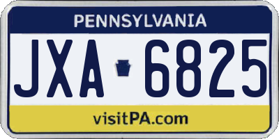 PA license plate JXA6825