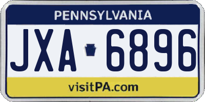 PA license plate JXA6896