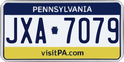 PA license plate JXA7079