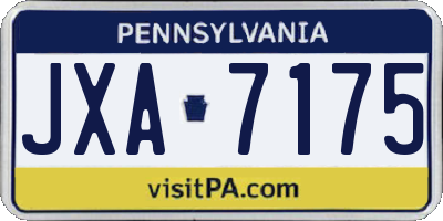PA license plate JXA7175