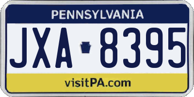 PA license plate JXA8395