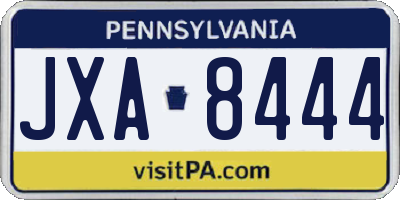 PA license plate JXA8444