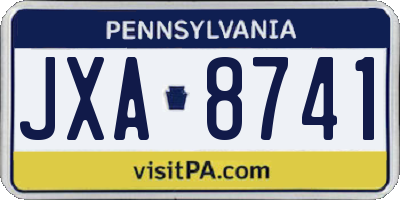 PA license plate JXA8741