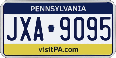 PA license plate JXA9095