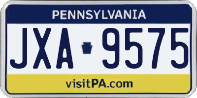 PA license plate JXA9575