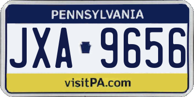 PA license plate JXA9656