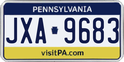 PA license plate JXA9683