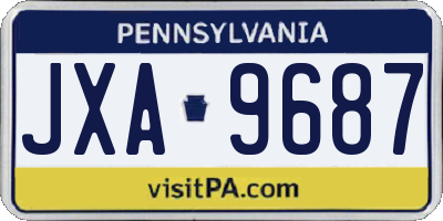 PA license plate JXA9687