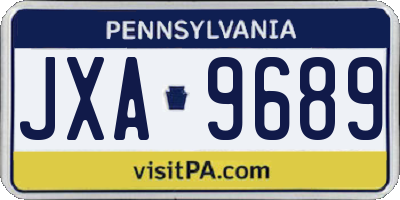 PA license plate JXA9689