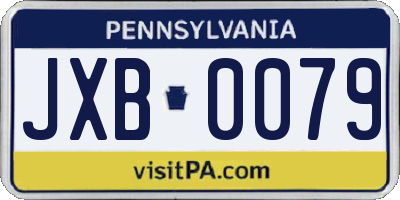 PA license plate JXB0079
