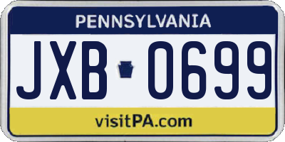 PA license plate JXB0699