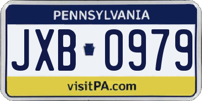 PA license plate JXB0979