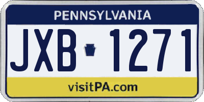 PA license plate JXB1271