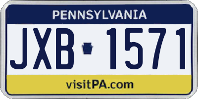 PA license plate JXB1571
