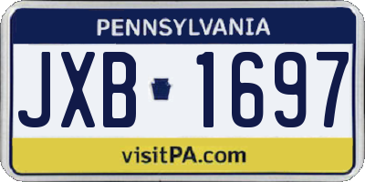 PA license plate JXB1697