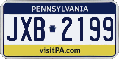 PA license plate JXB2199