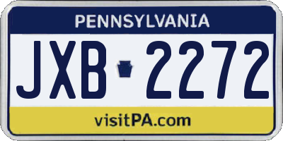 PA license plate JXB2272