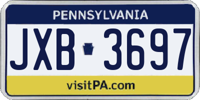 PA license plate JXB3697