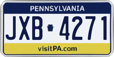PA license plate JXB4271
