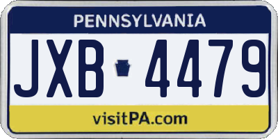 PA license plate JXB4479
