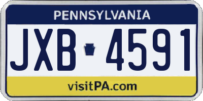 PA license plate JXB4591