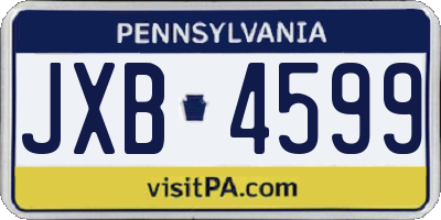 PA license plate JXB4599