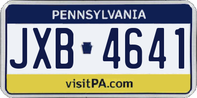 PA license plate JXB4641