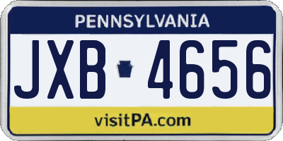 PA license plate JXB4656