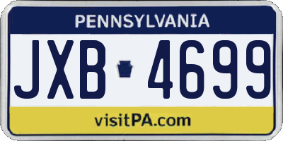 PA license plate JXB4699
