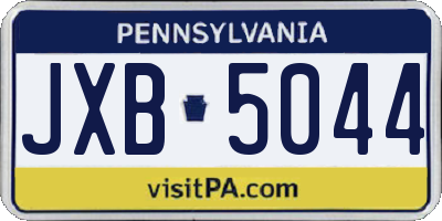 PA license plate JXB5044