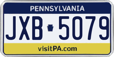 PA license plate JXB5079