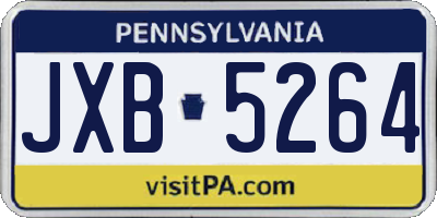 PA license plate JXB5264