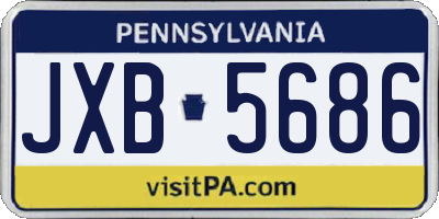 PA license plate JXB5686
