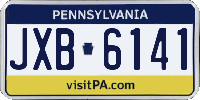 PA license plate JXB6141