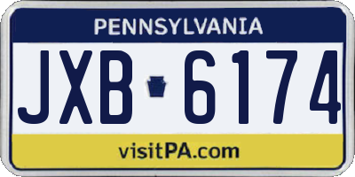 PA license plate JXB6174