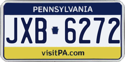 PA license plate JXB6272
