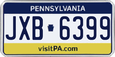 PA license plate JXB6399