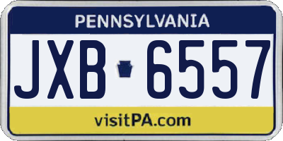 PA license plate JXB6557