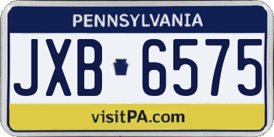 PA license plate JXB6575