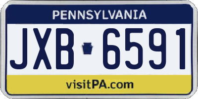 PA license plate JXB6591
