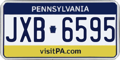 PA license plate JXB6595