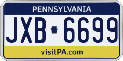 PA license plate JXB6699
