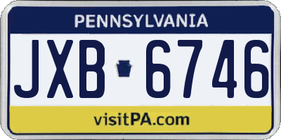 PA license plate JXB6746