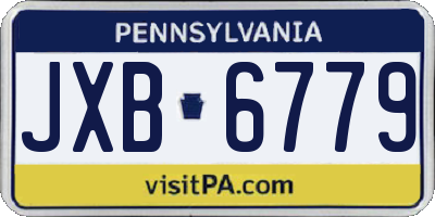 PA license plate JXB6779