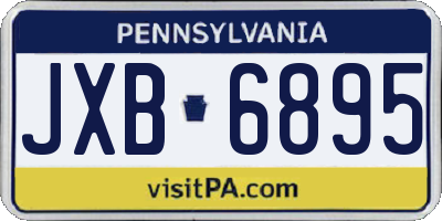 PA license plate JXB6895