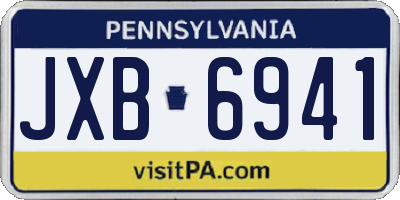 PA license plate JXB6941