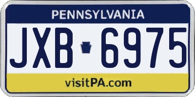 PA license plate JXB6975
