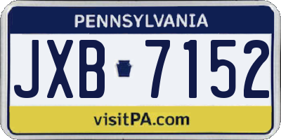 PA license plate JXB7152