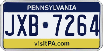 PA license plate JXB7264